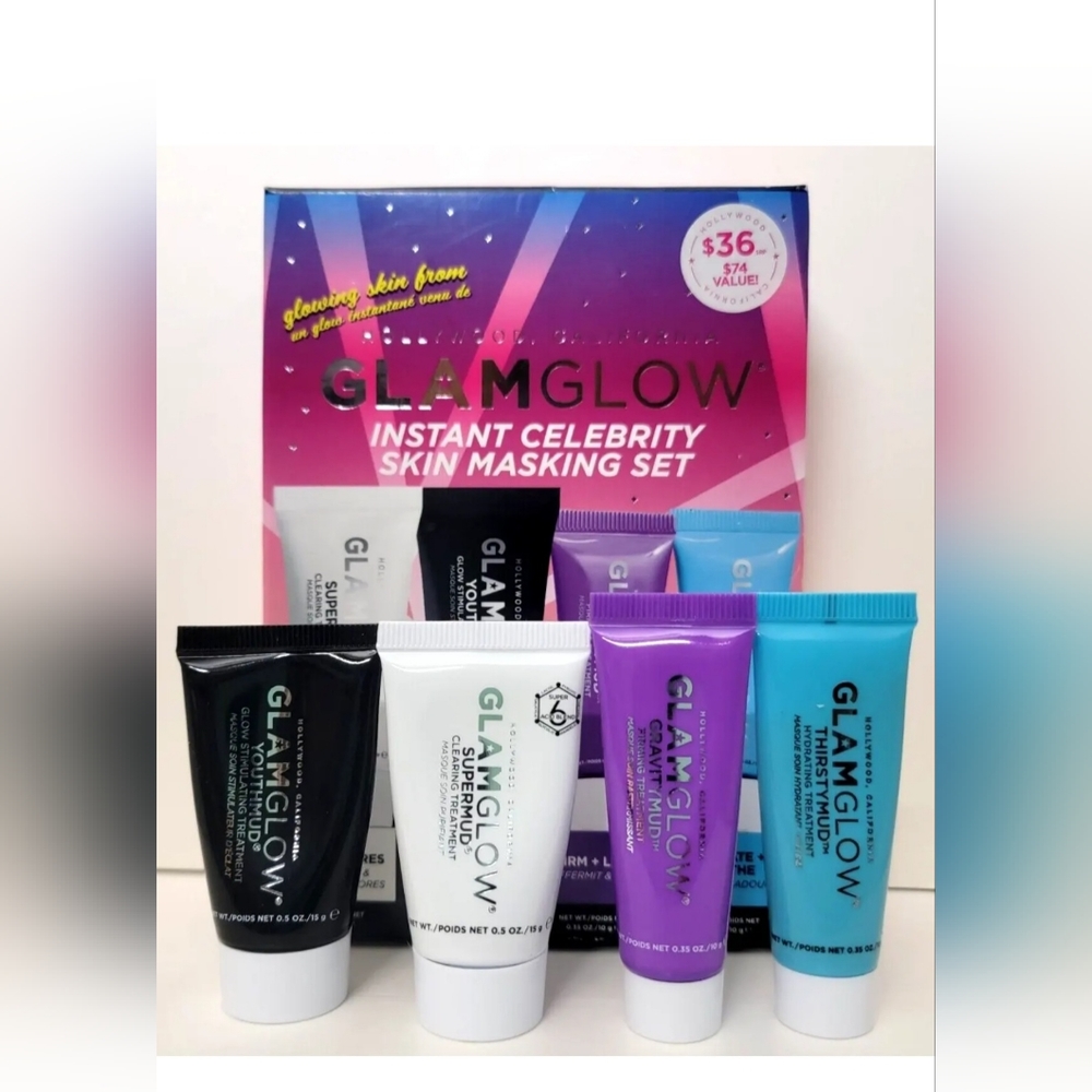 GLAMGLOW Instant Celebrity Skin Masking Travel Set ($74 Value) BRAND NEW IN BOX